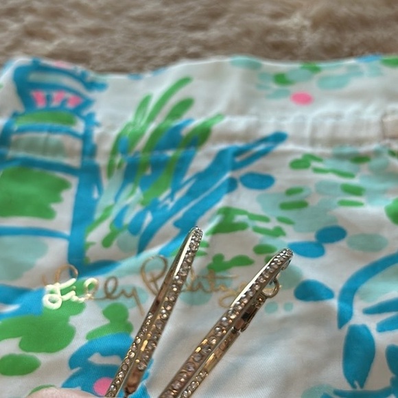 Lilly Rhinestone Hoops - Picture 3 of 4